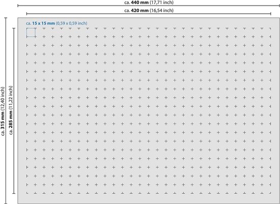 1451100 rasterschuim, kubusschuim, 440 x 315 mm, kofferinzet, tabletop, verschillende hoogtes — afbeelding 3