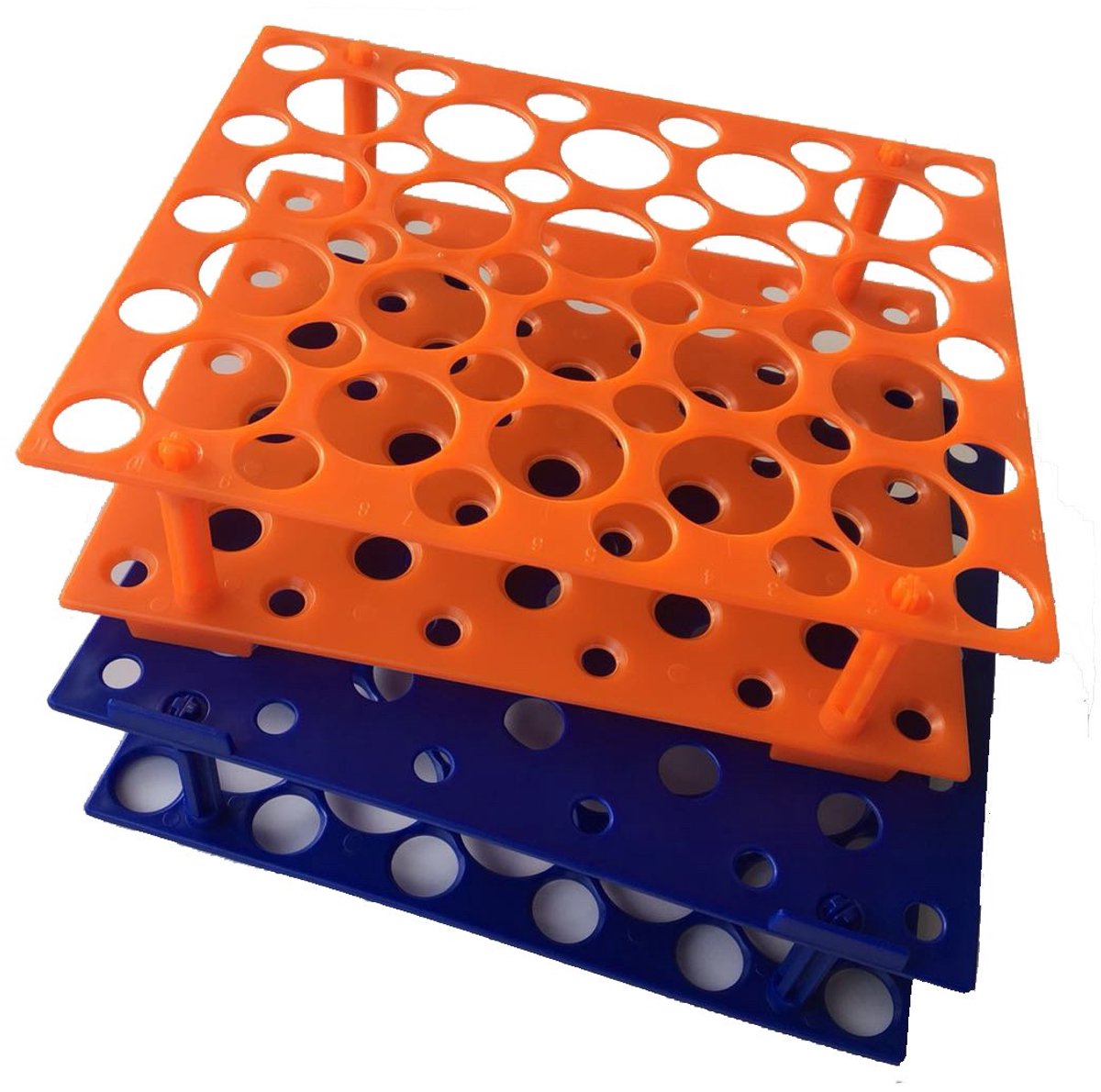 50 goed oranje/blauw centrifugebuis rek voor 10ml/15ml/50ml (pak van 2)