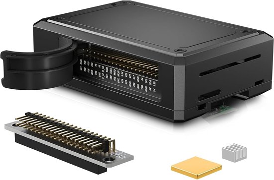 Raspberry Pi 4 Behuizing Aluminium Met GPIO Interface - Passieve Koeling Metalen Case Met Koellichaam Voor 8GB/4GB Model B+, Mini PC Stille Shell