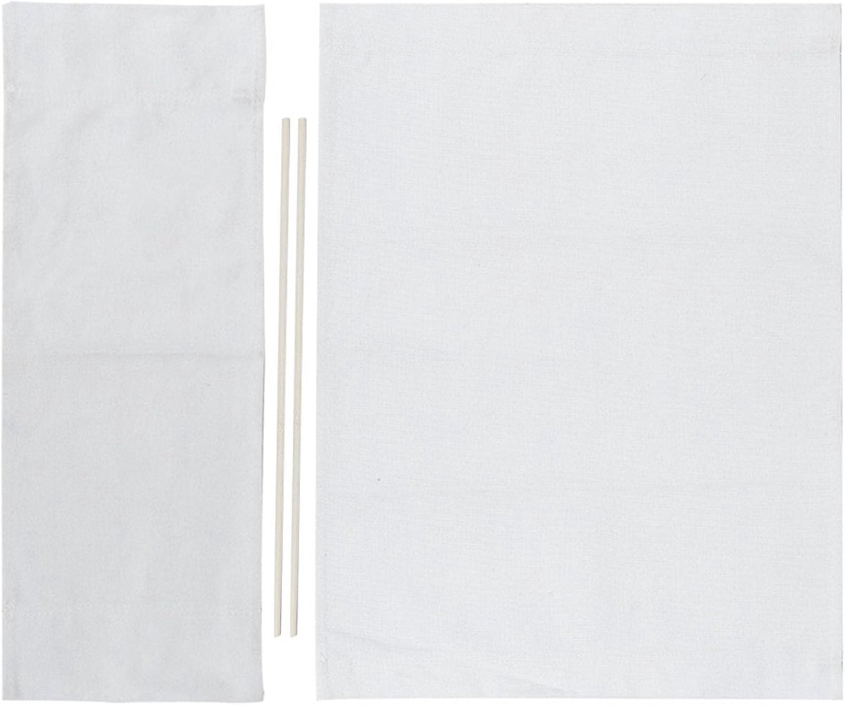 Stoelvervanging Canvas, 1 Set Vervangende Canvas Zitting en Rug Canvas Krukbeschermer voor Home Director Chair(wit)
