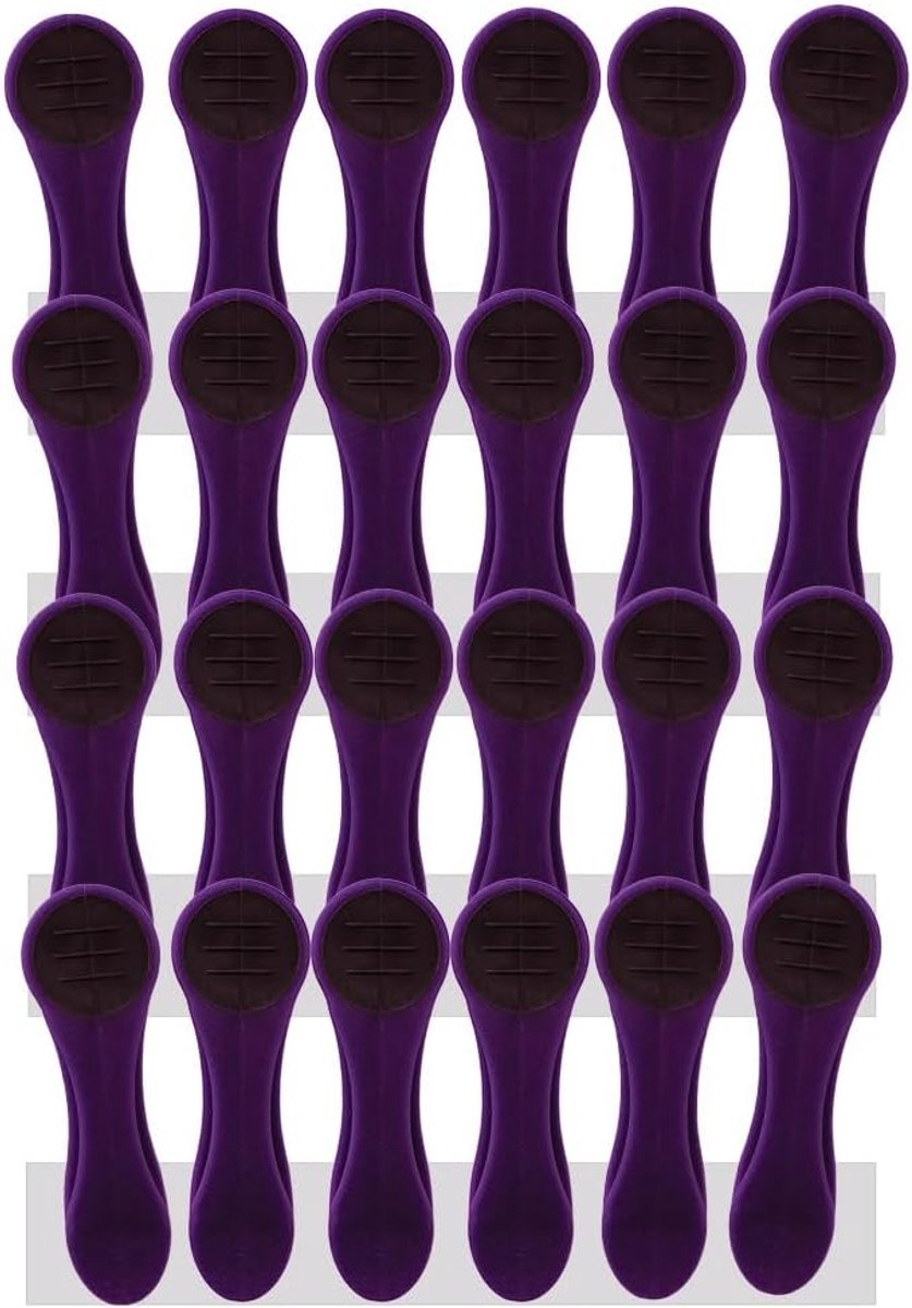Wasknijpers, wasclips met spiraalveren en Soft Grip, softgrip, soft-touch, lila en antraciet