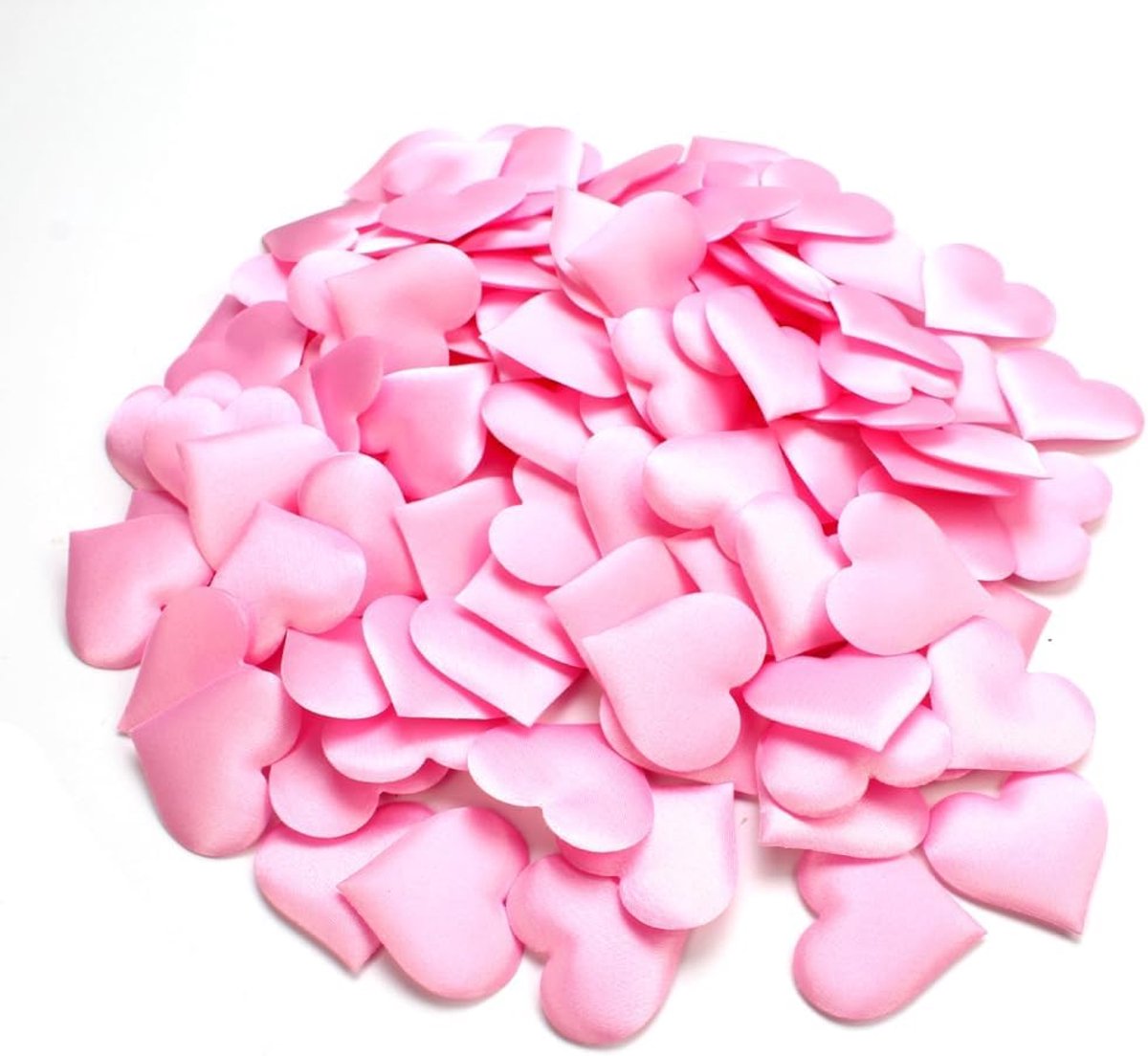 Confetti stof spons hart confetti romantische bruiloft tafelconfetti harten strooidecoratie voor bruiloft Kerstmis Valentijnsdag party tafeldecoratie 3,5 cm roze