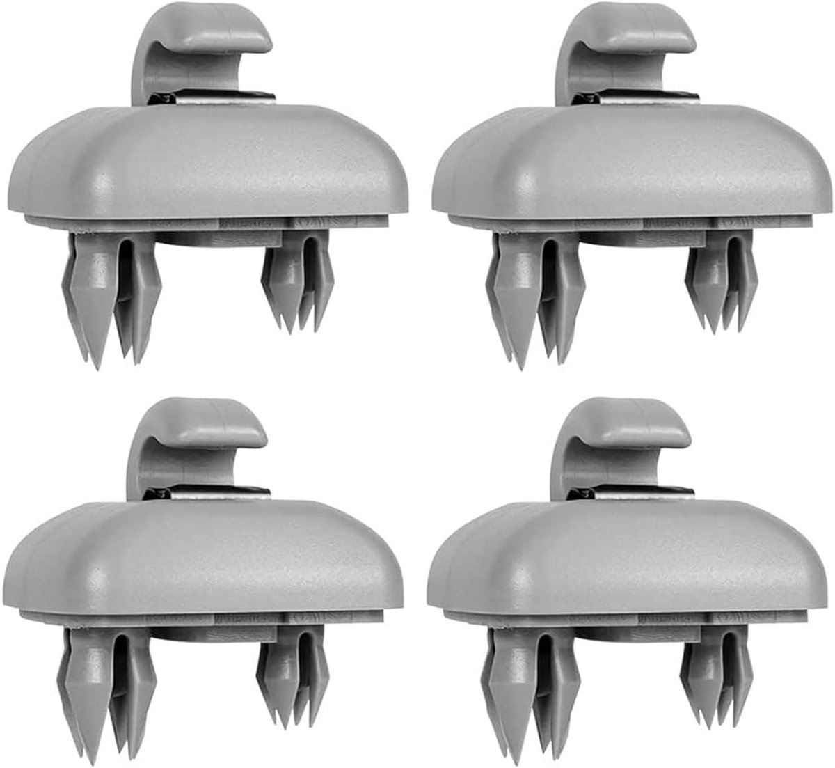 zonneklepclip voor auto's, 4 stuks zonneklephouder zonneklephaken clipbevestiging gespen grijze binnenzonneklepclip voor Audi A1 A3 A4L A5 A6L A7 Q3 Q5 TT
