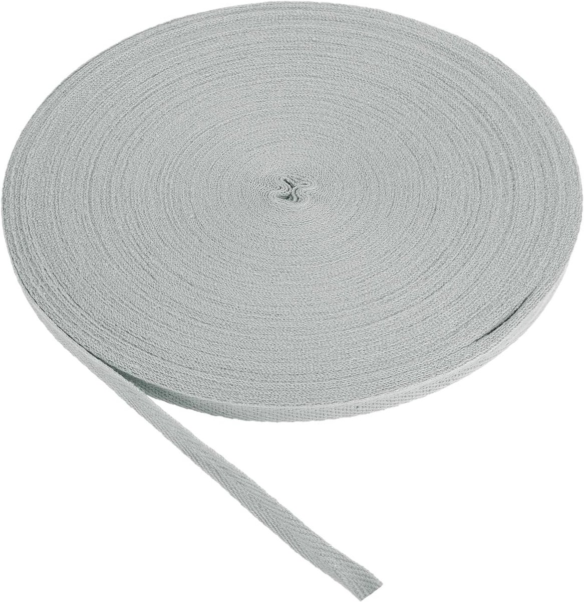 Katoenen keperstof tape 10 mm (3/8 inch) 50 meter katoenen lint biaisband visgraat singels trim voor naaien geschenkverpakking ambachtelijke doe-het-zelf zilvergrijs