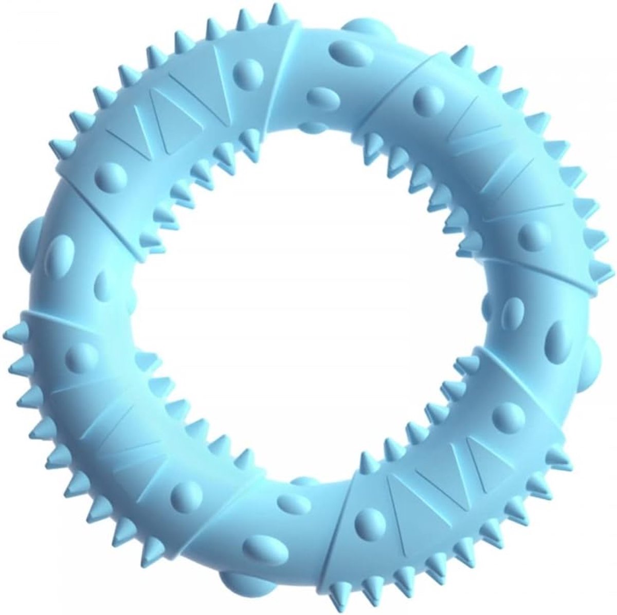 Hondenspeelgoed, rubber, kauwring, ø 12 cm, leuke ring, stabiele speelse tandverzorgingsring, speelgoed voor puppytanden