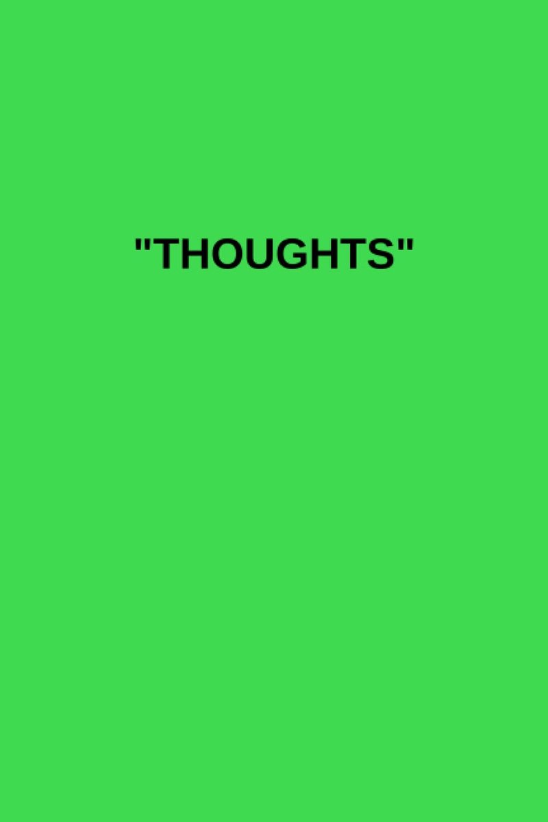 "Thoughts": Off-White Inspired Lined Notebook and Journal