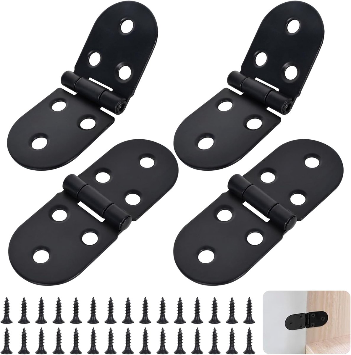 Scharnieren, 4 stuks Butler-ladeklepscharnieren voor opklapbare tafel, kast, kledingkastdeuren, houten houten kist - Hardware voor huismeubels