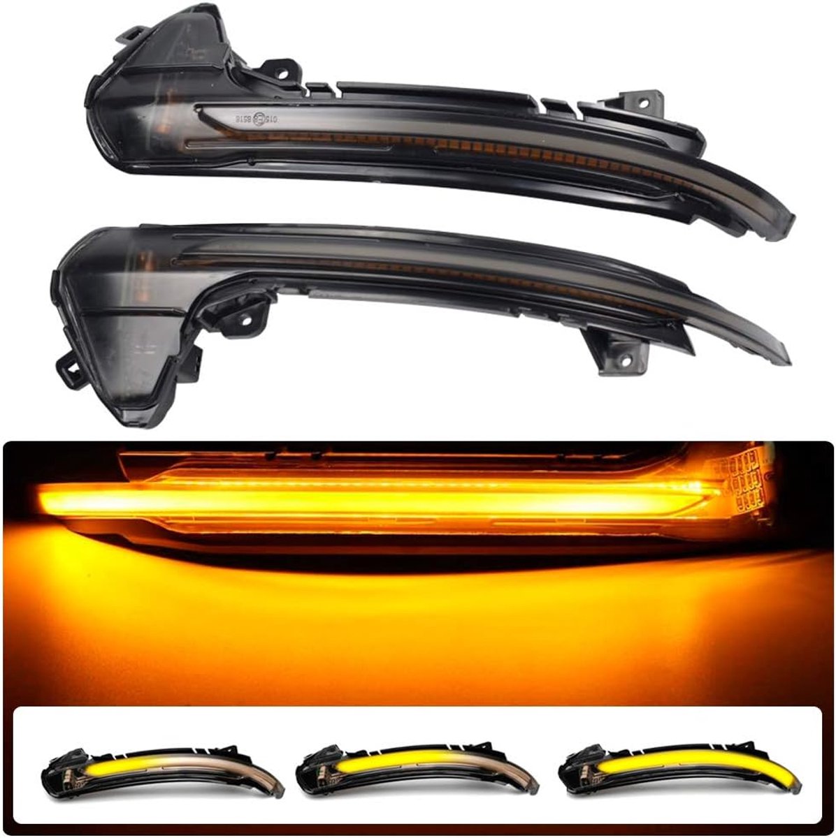 Rechts Spiegelblinker LED Blinker voor A-udi A6 RS6 4G C7 7.5 2012-2018 (Gelb) Y