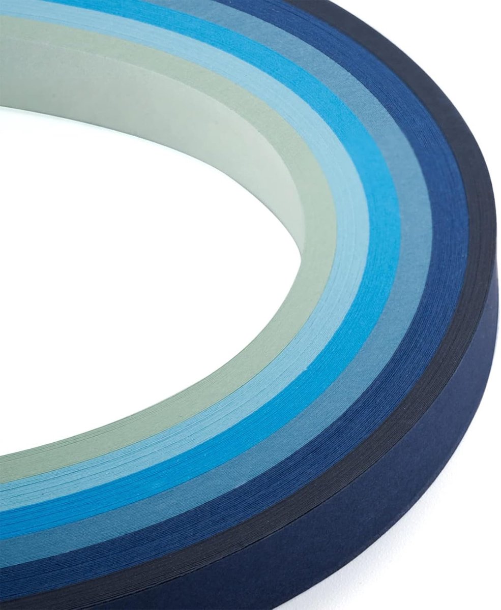 120 Strips Quilling Papier Strips 530x10mm Geleidelijk Blauw voor DIY Handgemaakte Ambachten Party Decoratie