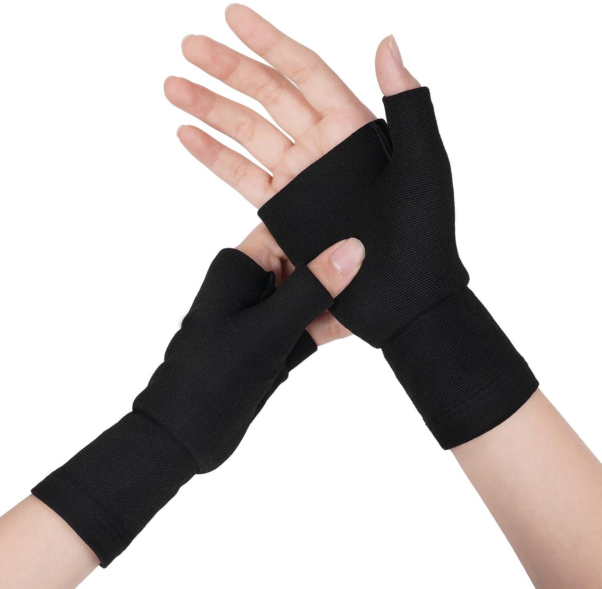 Pols- en duimsteun, 2 stuks compressie polsduimsteun, polsspalk, elastische ademende polssteunbrace voor artritis, gewrichtspijn, tendinitis, verstuiking, sport (S)