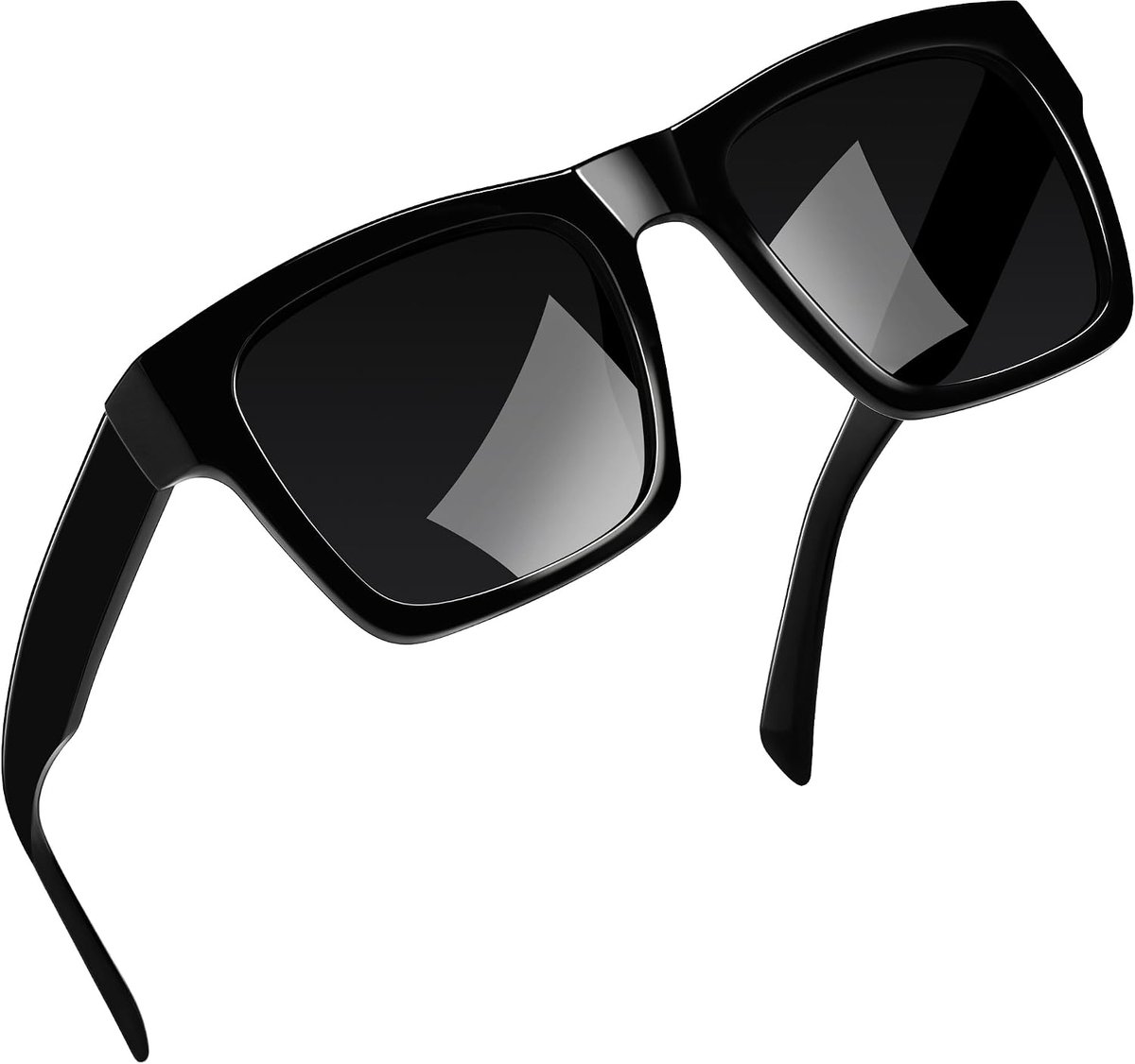Oversized Acetaat Zonnebril Heren Gepolariseerde UV-bescherming | Stoere Vierkante Zonnebril Met TR90 Brilpoten voor Mannen