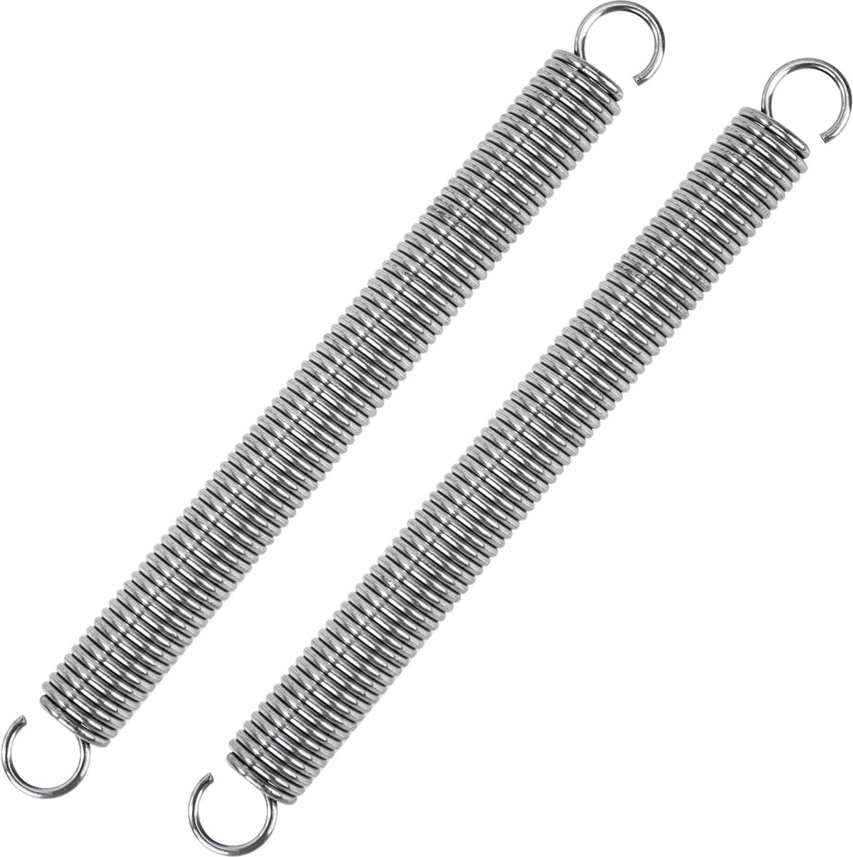 Trekveren met haak, roestvrij staal, trekveer, spanveer, 125 mm, buitendiameter 12 mm, draaddiameter 1,5 mm, maximale trekkracht 6,0 kg, 1,5 x 12 x 125 mm, 2 stuks