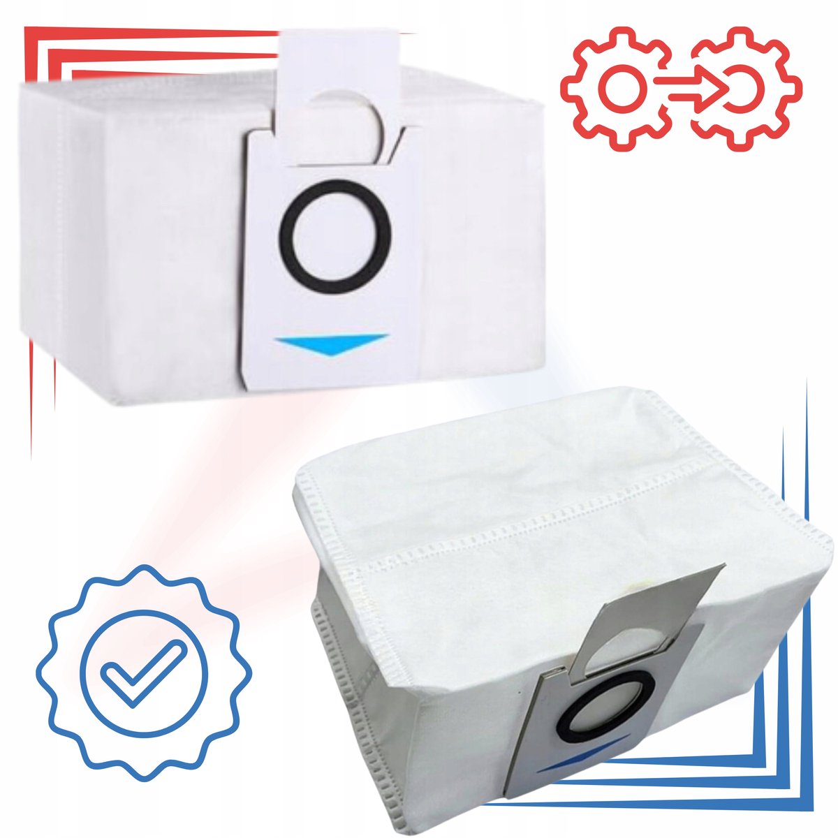AreoSe - Stofzuigerzakken voor Ecovacs Omni T20 T10 X1 Turbo Akcesoria x - 6 stuks
