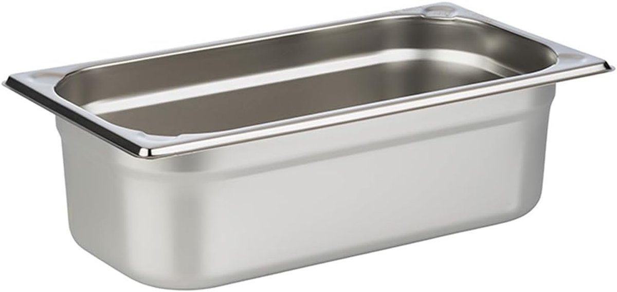 81304 GN 1/3 roestvrijstalen container, 32,5 x 17,6 x 10 cm, 4 liter.