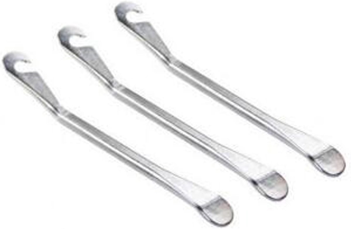 3 x metalen bandenlichters Tire Lever fietsbandengereedschap haak monteerhendel roestvrij staal