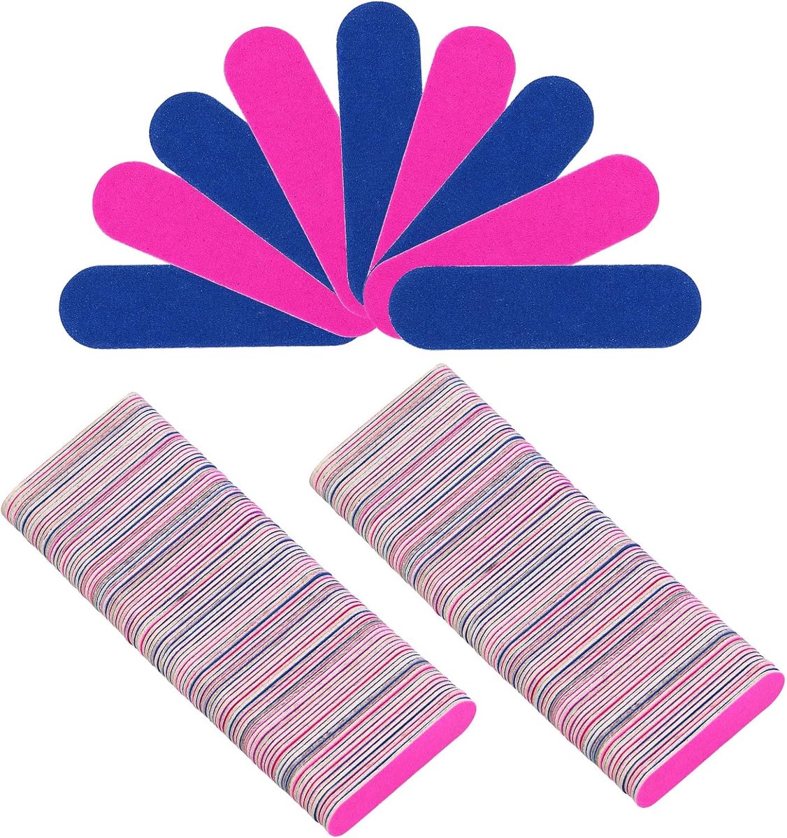 Nagelvijlen, verzorgingsnagelvijlen, dubbelzijdige wegwerpnagelvijl, 180/240 graniet, professioneel mini-nagelvijlen voor gelnagels en natuurlijke nagels
