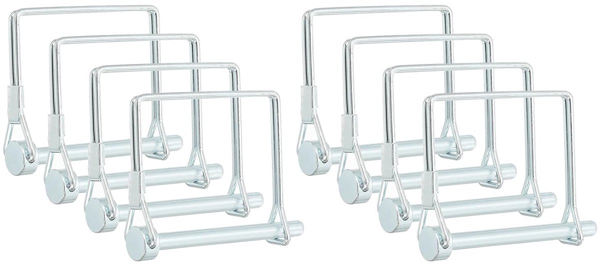 Koppelingsbouten voor aanhangers, 1/4 x 2 – 3/8 inch, 8 stuks vierkante draadsvergrendeling, pennen, vergrendeling, as, koppeling, stopcontact, veiligheid voor landbouwaanhanger, tractor (6 x