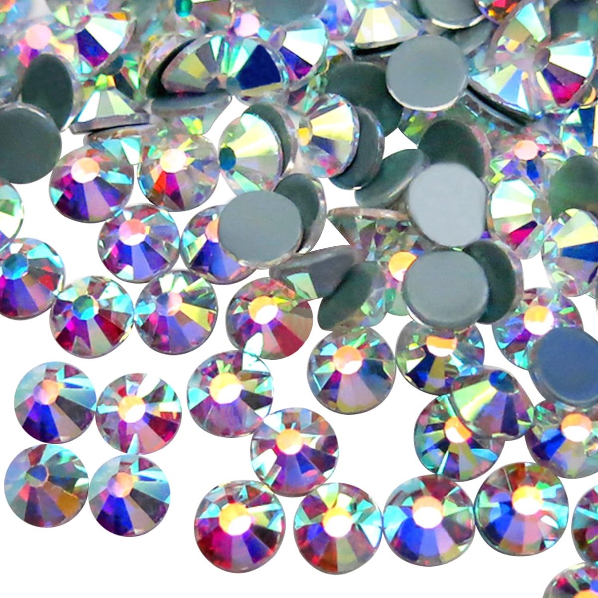 2880 stuks Hotfix Kristal Flatback Strass Glas Diamanten Edelstenen voor Handwerk Kunstambachten Decoraties Kleding Schoenen 4,8 mm SS20 Kristal AB