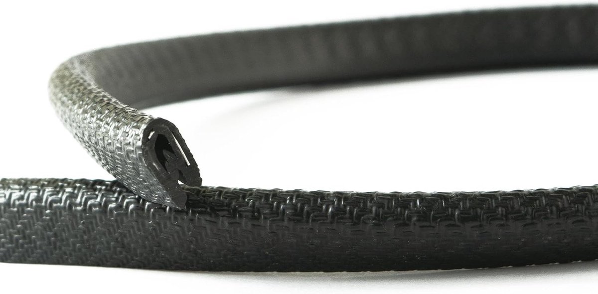 Randbescherming, 3 m, 1-2 mm, zwart, houdt zonder lijm, perfect voor platen en autodeuren, beschermt en slijpt randen, top-industriële kwaliteit, Made in Germany