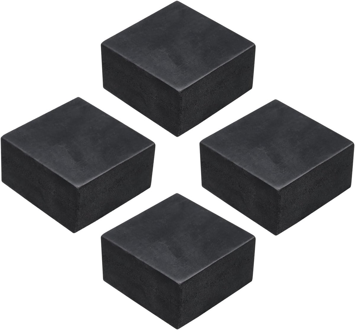 4 stuks rubberen pads tegen harde trillingen, vierkante trillingsisolatiemat, 50 mm, antislip rubberen blokken met ruisonderdrukking voor HVAC, 25 mm dik