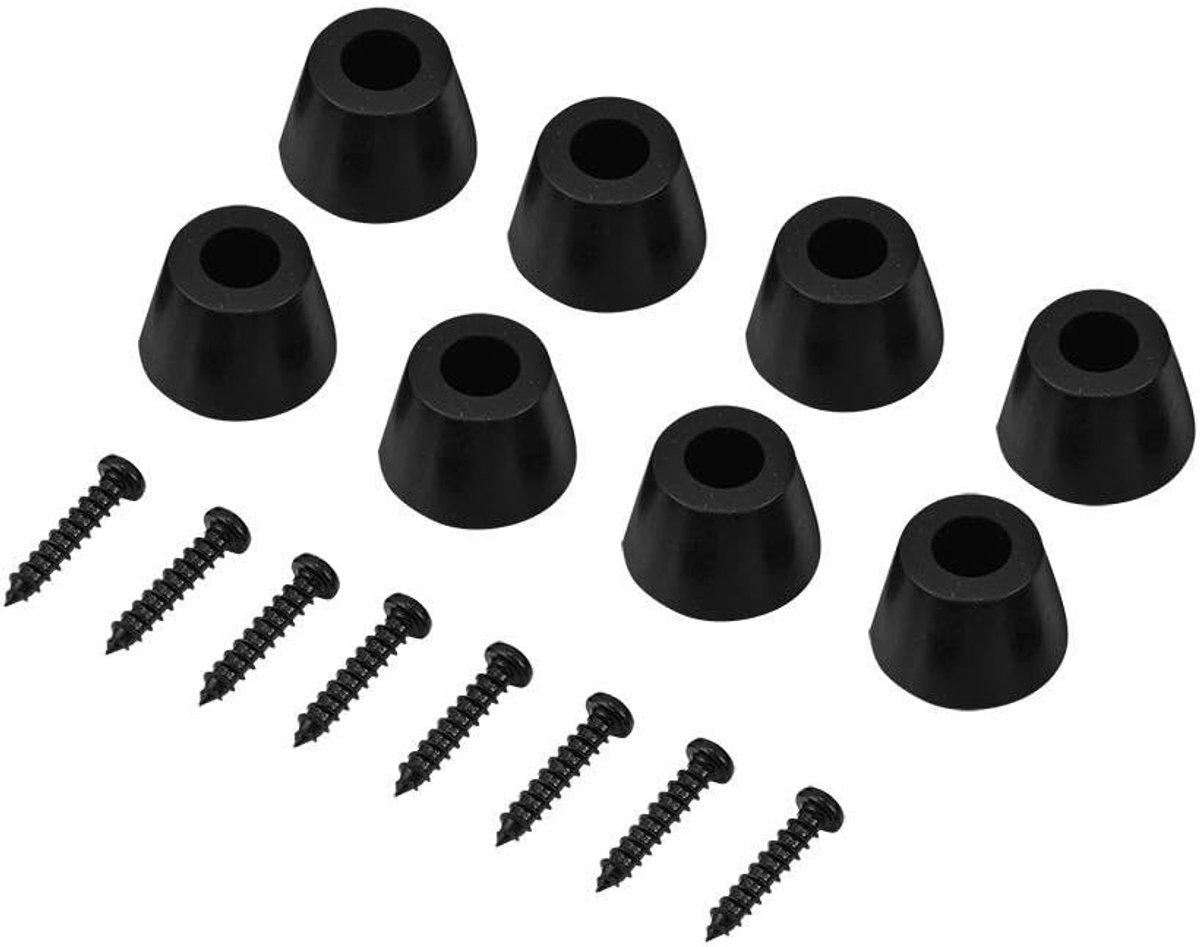 Voeten Pads, 8 Stuks 30x20mm Rubberen Voeten Anti-vibratie Basis Pad Stand Geschikt voor HiFi speaker Luidspreker Gitaar Versterker met Schroeven