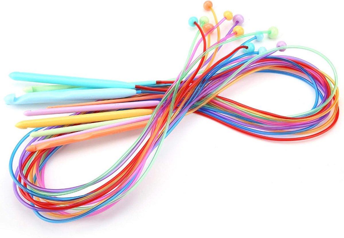 Haaknaalden Afghaanse breinaalden met kabel Metalen haaknaalden voor weefnaalden