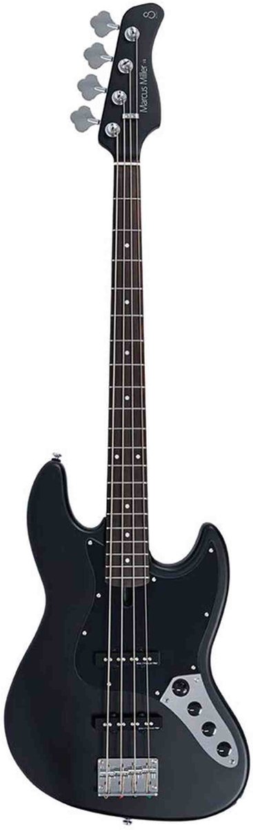 Sire V3N 4/BKS Marcus Miller 4-snarige Actieve Jazz Bas Satin Black met 2-Bands Preamp