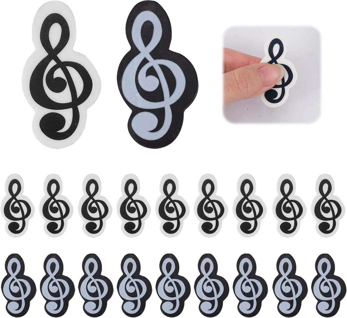 Gummen met Muziekmotief - 20 Stuks - 3D Mini Gummen - Leuk voor Studenten en Kinderen - SnelShoppen