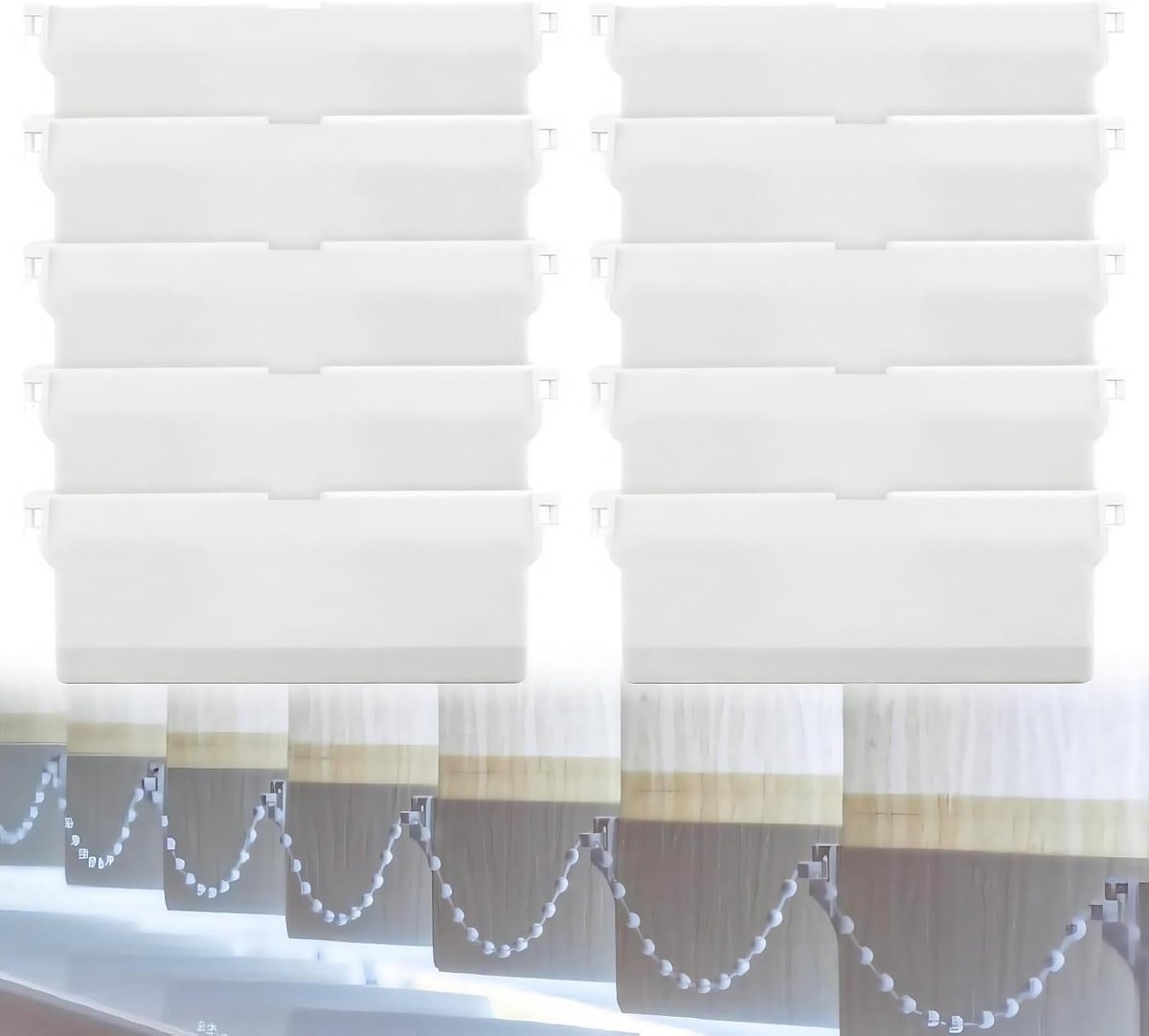 Verticale jaloezie gewichten 127 mm - PVC plastic - stevige slats - voor het verzwaren van jaloezieën - SnelShoppen