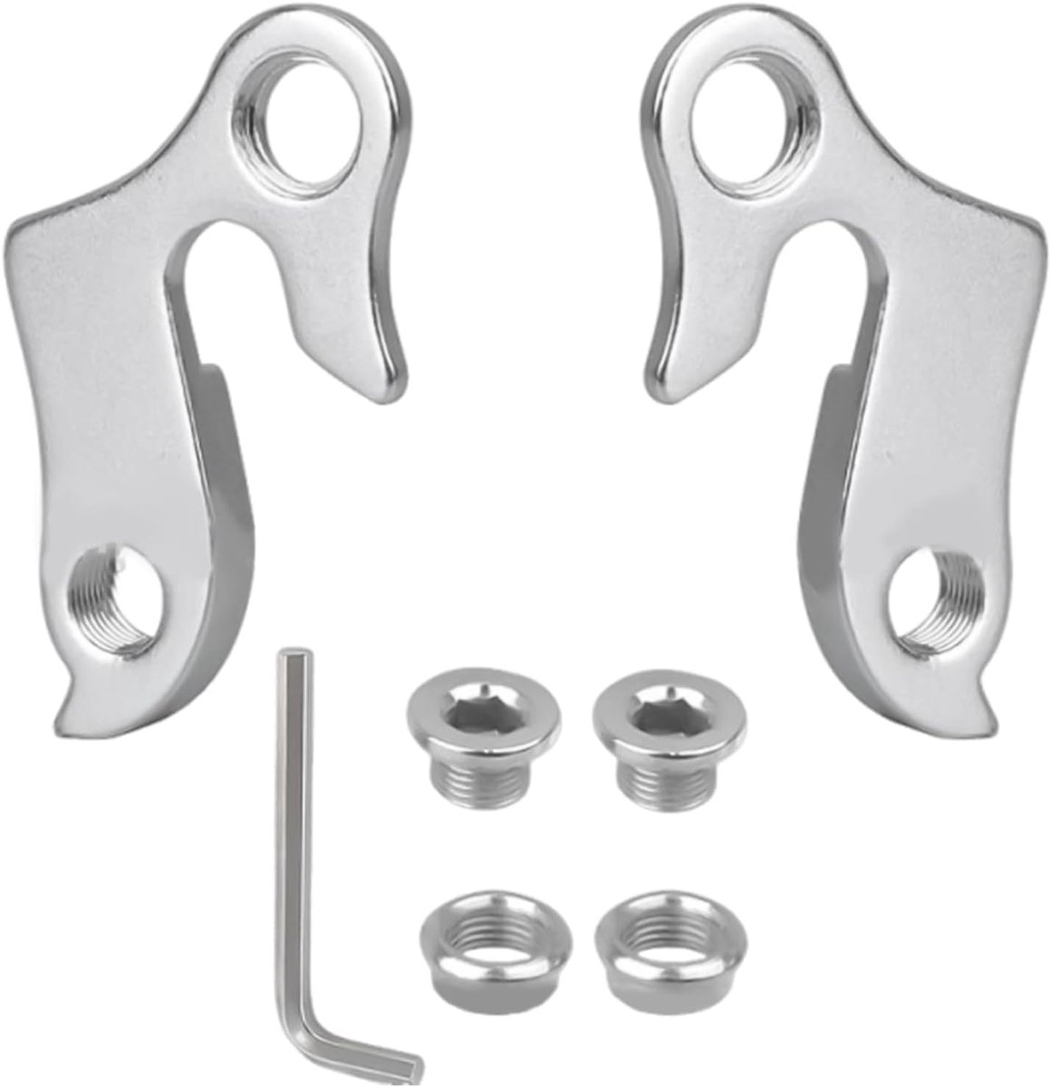 2 stuks versnellingsoog fietsophanging, schakeloog richtgereedschap, fietsschakeloog kubusschakelsysteem, reserveonderdelen schakelwerkhaken, aluminiumlegering, fietsen achterhaak met