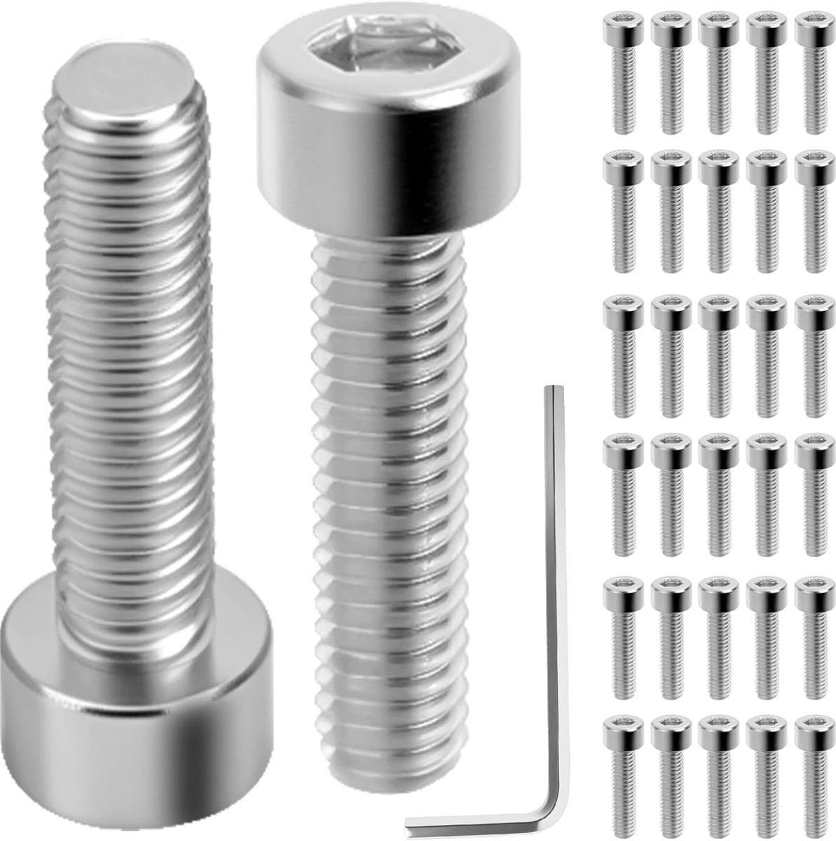 120 stuks M3 schroevenset, cilinderkopschroeven met binnenzeskantschroeven, roestvrijstalen cilinderschroeven, set roestvrijstalen schroeven