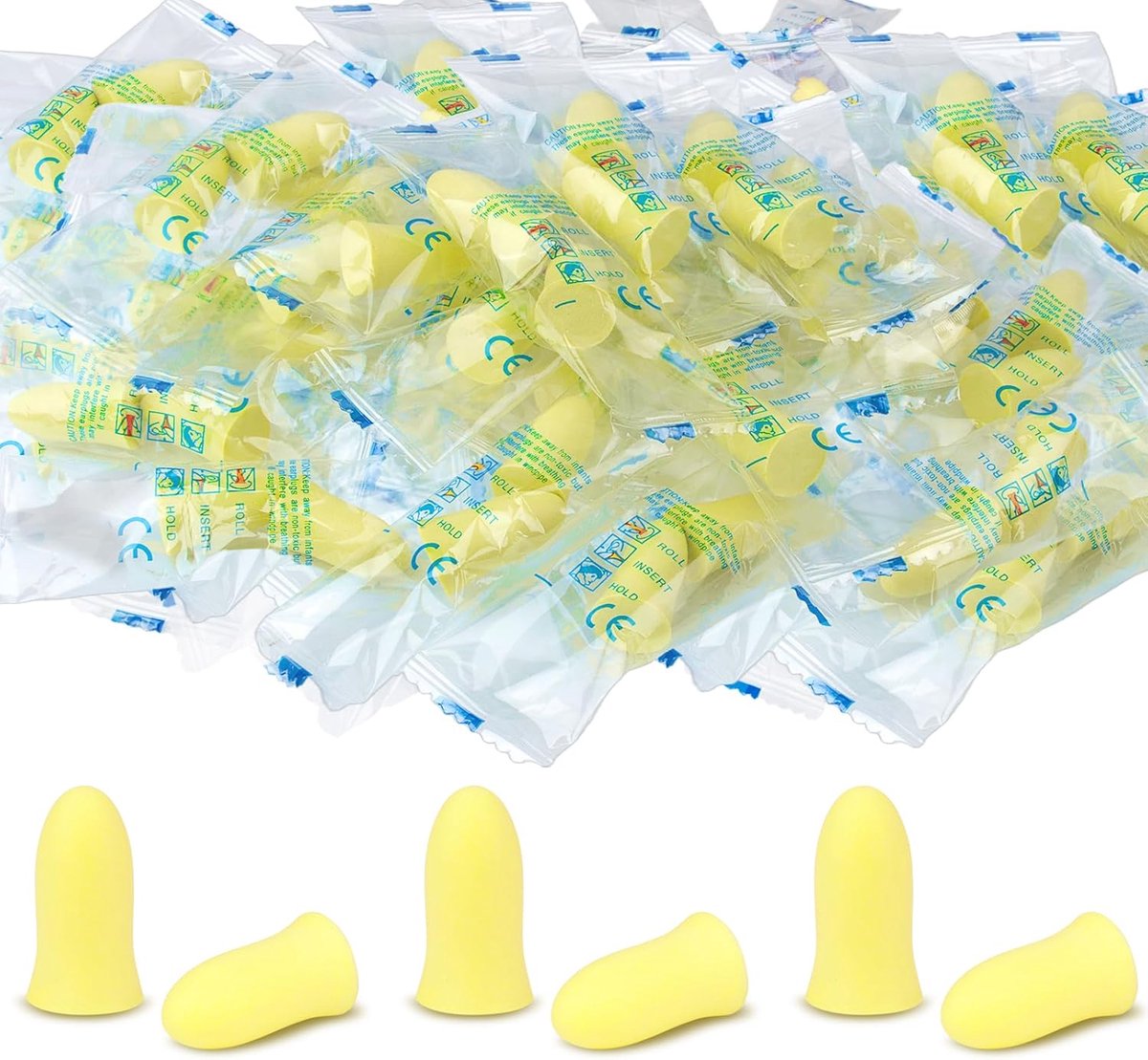 30 paar schuim oordopjes, super zachte oordopjes voor slaap, ergonomisch ontwerp, 36dB SNR geluidsdemping hypoallergene oordopjes voor snurkblokkering, vliegen, studeren, werk (geel)