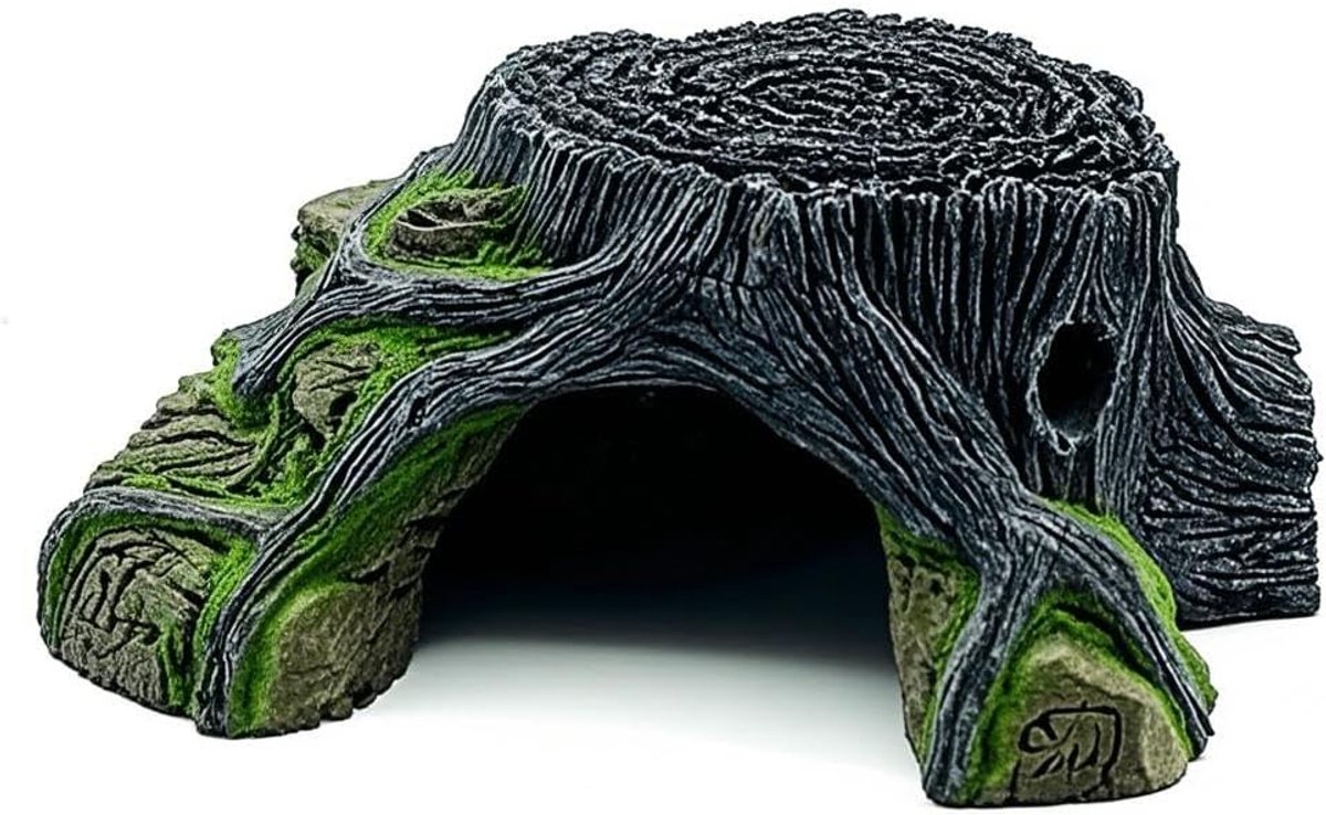 schuilplaats holle schildpad zonneplatform vis garnalen schuilplaatsen aquarium reptiel terrarium schuildecoratie voor hagedissen schildpadden vis. (C)