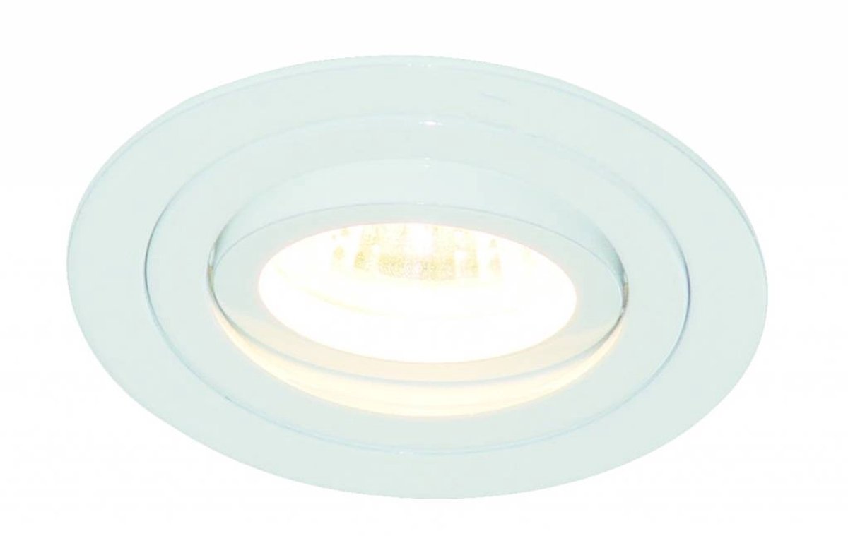 Linux inbouwspot GU10 rond, kantelbaar, aluminium wit of grijs, diameter 92 mm, excl. lichtbron