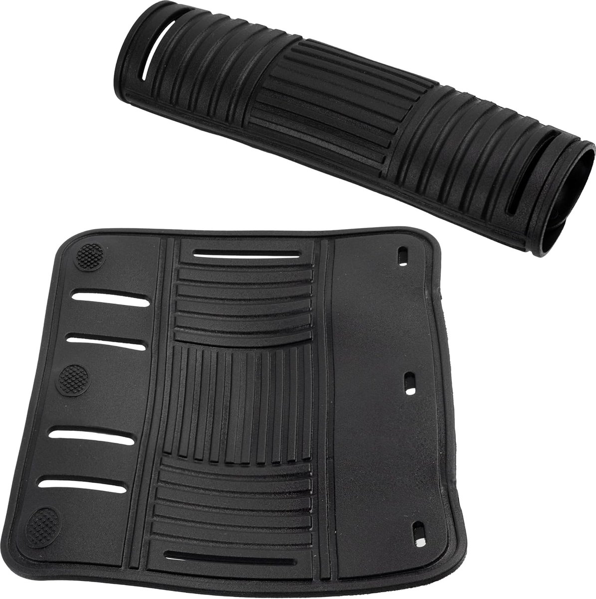 - Set van 6 handtas handvat hoezen 127x105 voor 30 mm riem - rubber - accessoire voor koffers reistassen - zwarte kleur