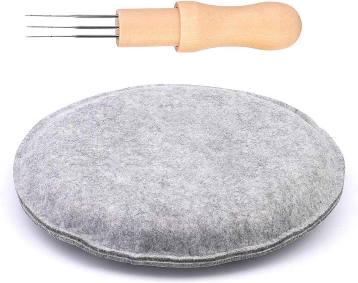 Naaldviltset, naaldviltset, droogviltmat en naalden, professionele naaldviltset, basisgereedschap en accessoires voor beginners