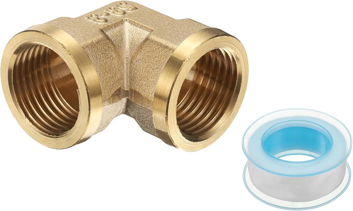 90 graden elleboog messing pijpfitting, 1/2 "BSP Vrouwelijk x 1/2" BSP Vrouwelijke Draad Connector Messing Hex Pijp Fitting Adapter voor Gas Water Koelsysteem Conversie