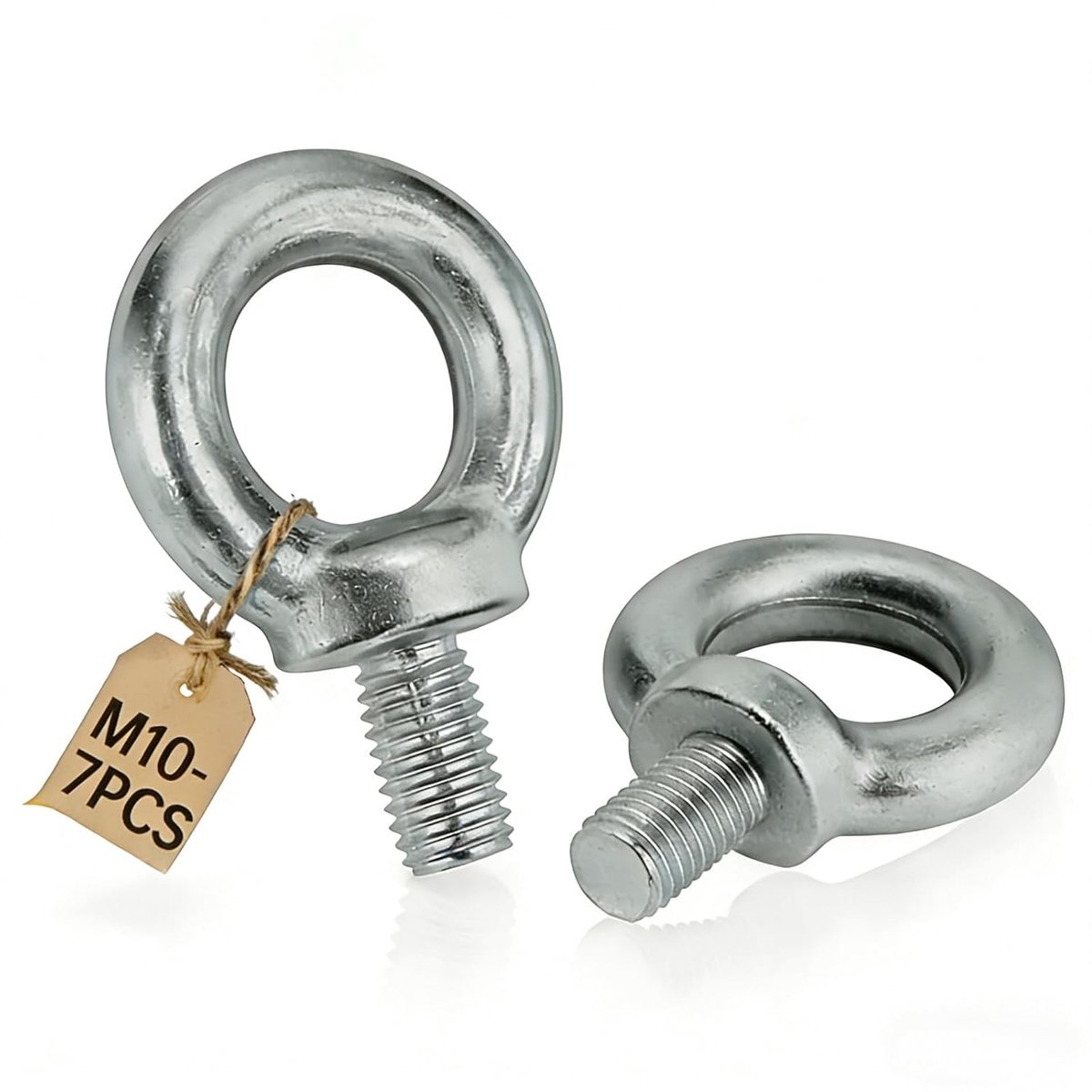 7 stuks ringschroef M10 oogschroef koolstofstaal oogschroef M10 met schroefdraad msymsyu ronde ringschroef voor technische hefapparaten en bevestigingen