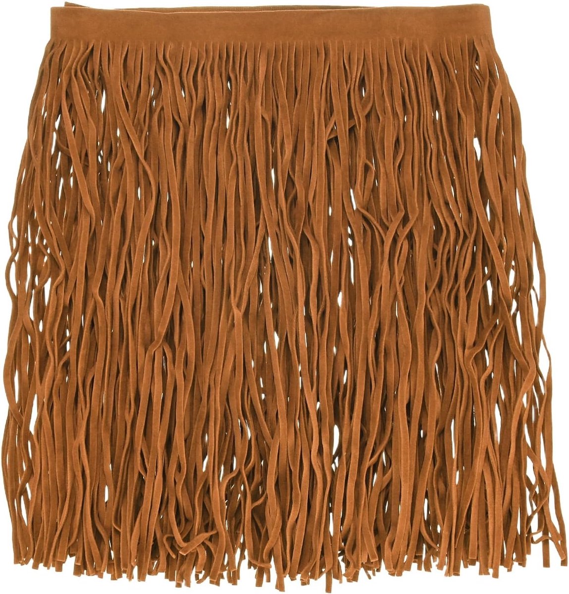 METERXITY PU Lederen Franje Trim, 1 Yard 9,8 Inch Lichtbruin Dubbelzijdig Suede Kwastje Naaien Trim voor DIY Ambacht/Naaien Jurk Kostuum/Tassen Schoen Decoratie, Franje Kwastje
