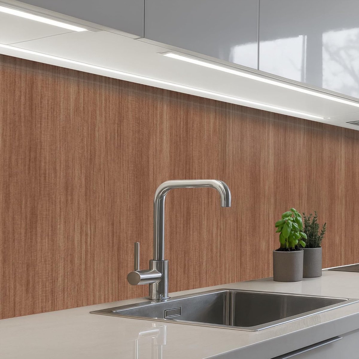 keukenachterwand 60x300 cm zelfklevend keuken decoratie accessories home kitchen spatscherm Hout - Boomstronk - Patronen