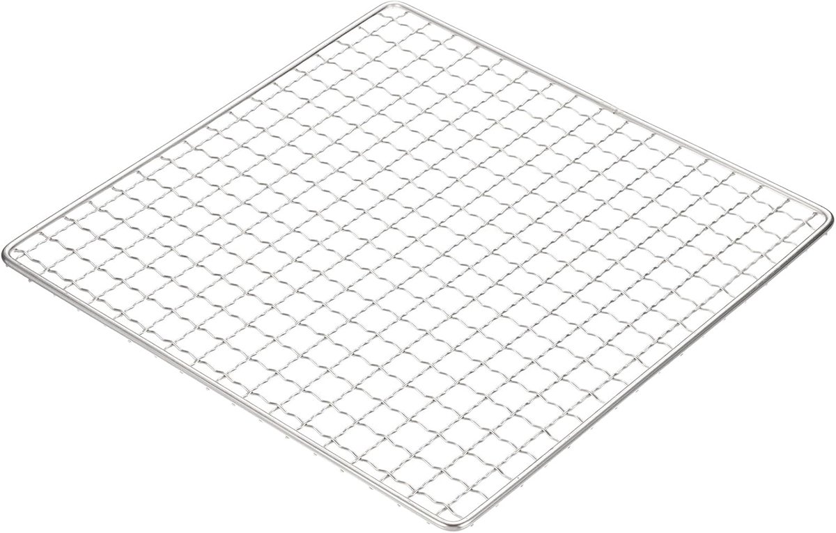 Koude grillrooster, 25 x 24 cm, roestvrij staal, voor koken, braden, grillen, oven- en vaatwasmachinebeveiliging, zilverkleurig