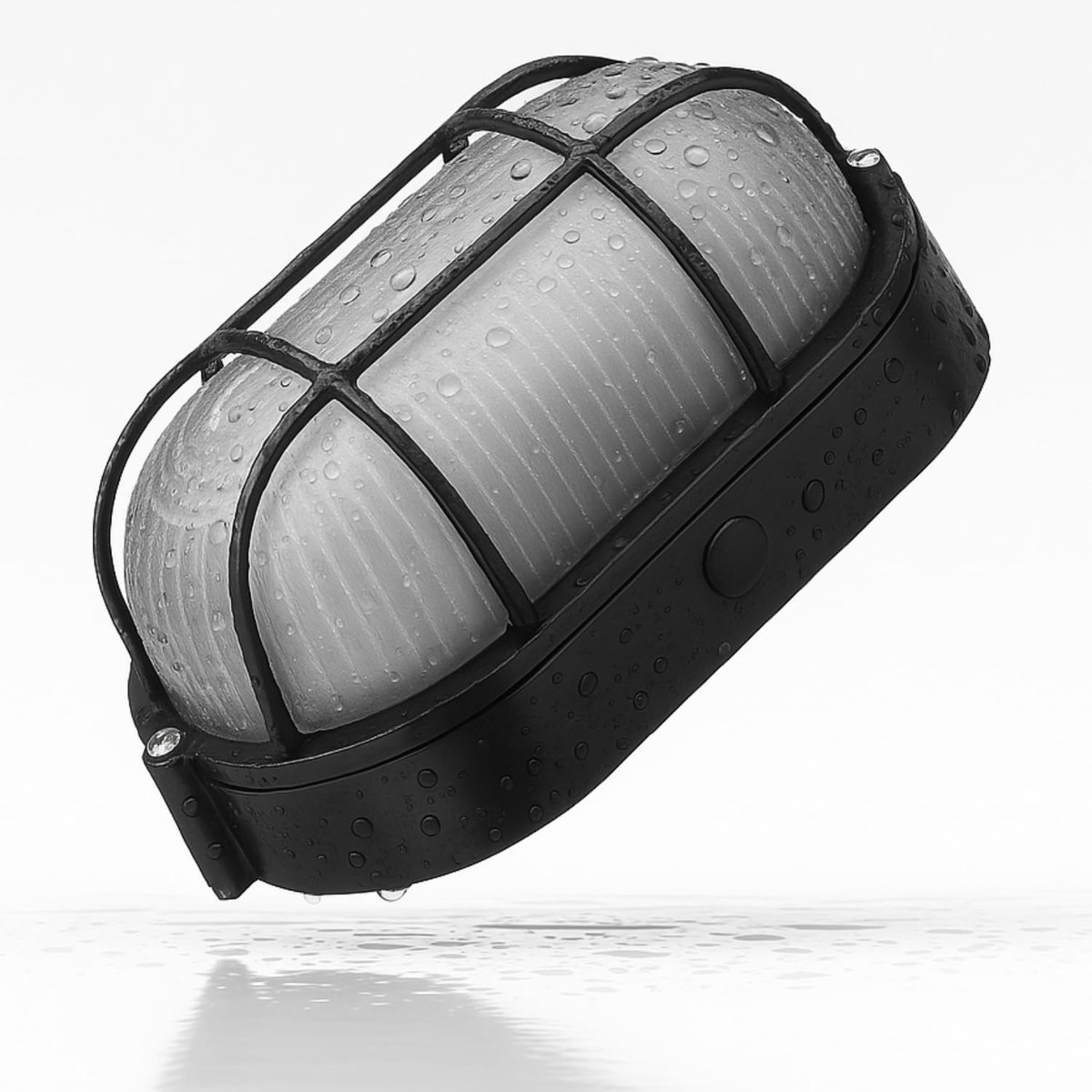 Aluminium kelderlamp IP54 E27 I zwart