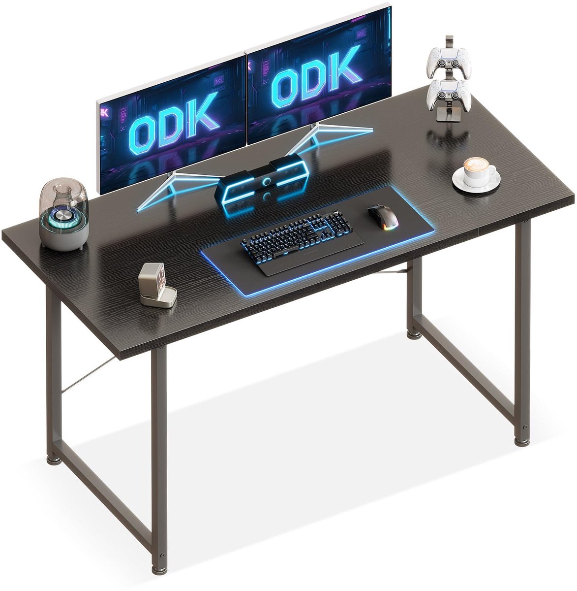 SnelShoppen - ODK Bureau Computer 120x48cm - Modern Kantoor Bureau voor Slaapkamers en Woonkamers - Zwart Hout - Stijlvol en Functioneel