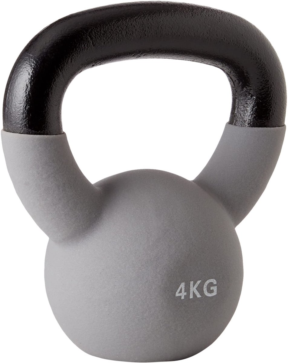 SnelShoppen - Halter 4 kg Kettlebell - Gietijzer met Eenvoudige Grip - Voor Veelzijdige Oefeningen Thuis of in de Sportschool - Betrouwbare Weerstand