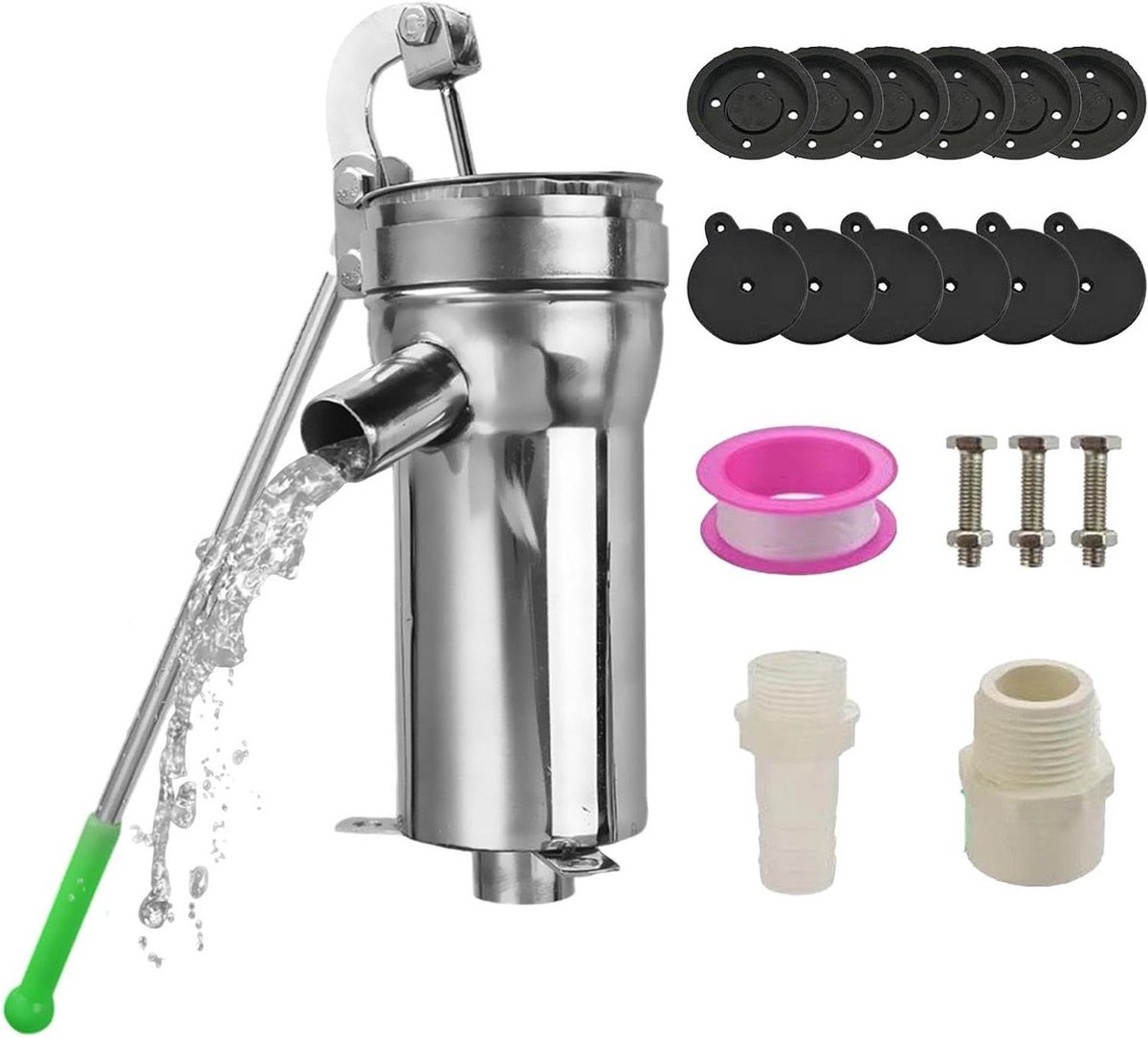 Handmatige waterpomp - Buitenpomp Tuinpomp - Water pompen buiten - Roestvrij staal - 1500 g - Niet gespecificeerd