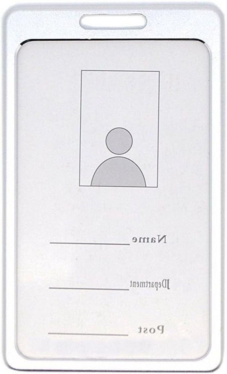 Skipashouders Metaal - Kaarthouder Jojo - Identificatie Tonen - Uittrekbaar Snoer - 98x59 mm - Grijs
