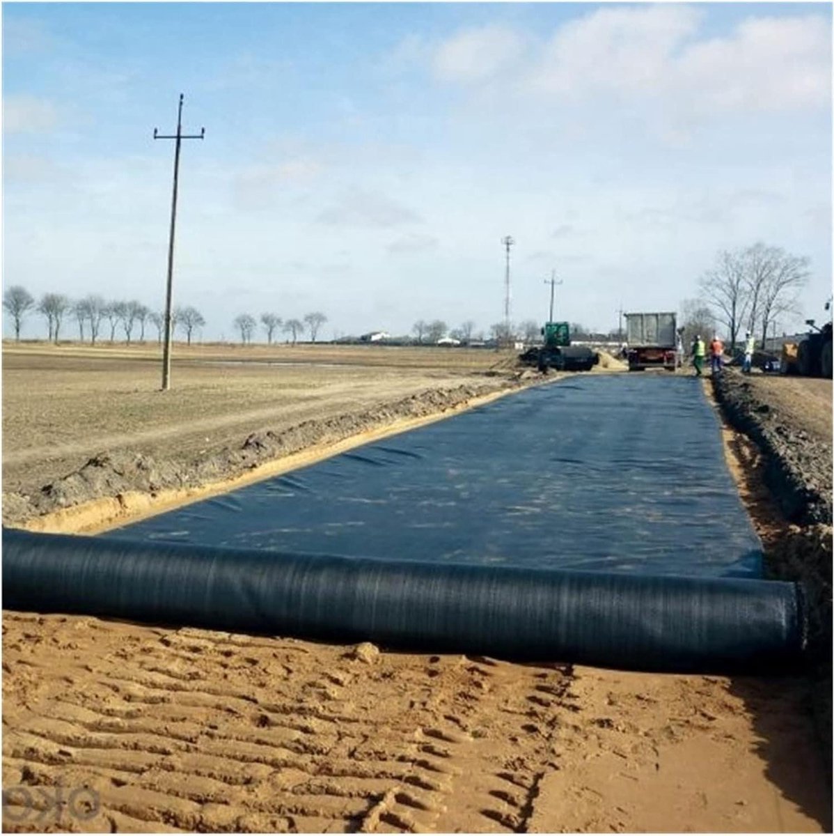 Niet-geweven geotextiel - Landschapsstof Bodembedekker - Onkruid Bestrijden - Hoge Waterdoorlaatbaarheid - 100 x 50 meter - Zwart