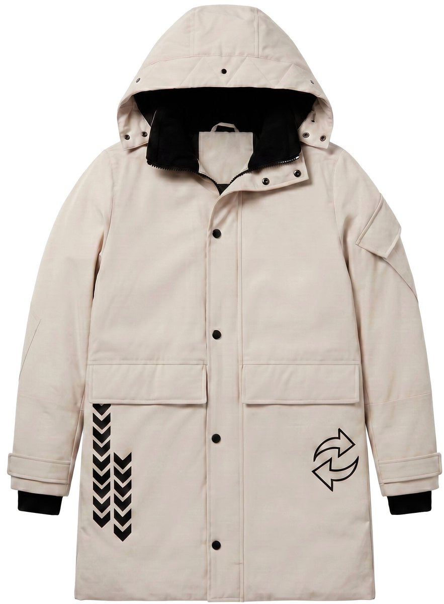 Lange Jas Heren - Winterjas Heren - LF9803 - Beige - Maat XS