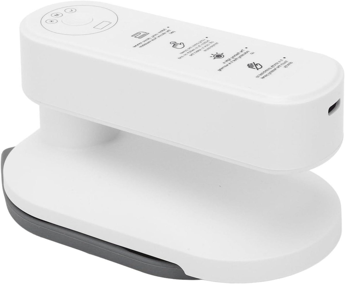 Mini Strijkmachine - Draagbaar Strijkijzer - Kreukvrije Kleding - Draadloos Ontwerp - Telefoonformaat - Wit