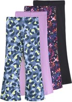 Next - Meisjes - Set van 4 leggings met flared pijpen - Blauw